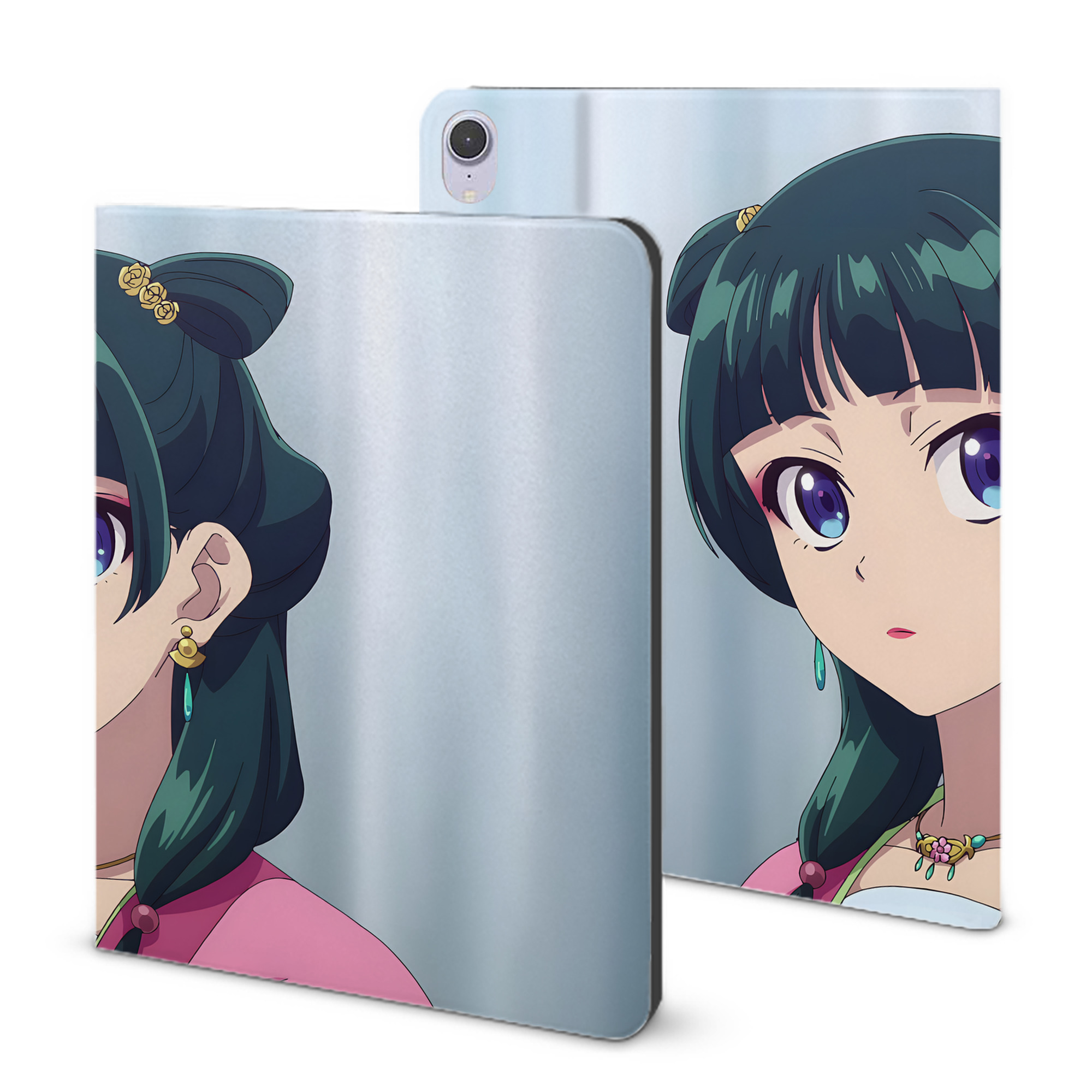 （画像用） 薬屋のひとりごと The Apothecary Diaries IPad ケース ブック型 PUレザー TPU 耐衝撃 軽量 薄型 ペン収納なし 全面保護 IPad 各モデル対応